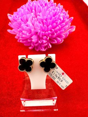 Bông tai cỏ bốn lá vàng 18k