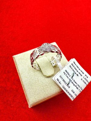 Nhẫn kim tiền nữ vàng trắng