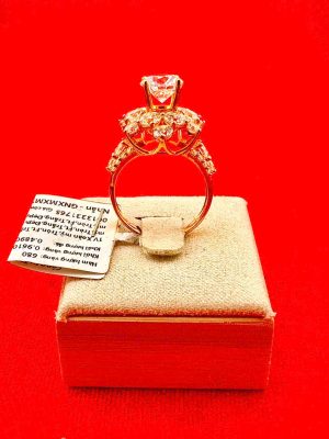 Nhẫn hột đá nữ vàng 18k