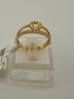 Nhẫn kim tiền nữ vàng 18k